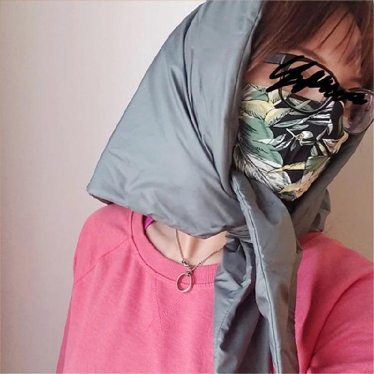 Kopfschal Mütze Damen Daunenmütze Antistatische Radmütze Damen Warme Mütze mit Ohrenklappen