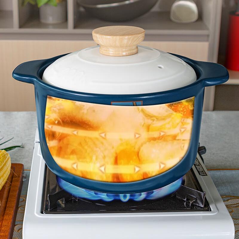 Zhang Xiaoquan Blue Rhythm Ceramic Stew Pot