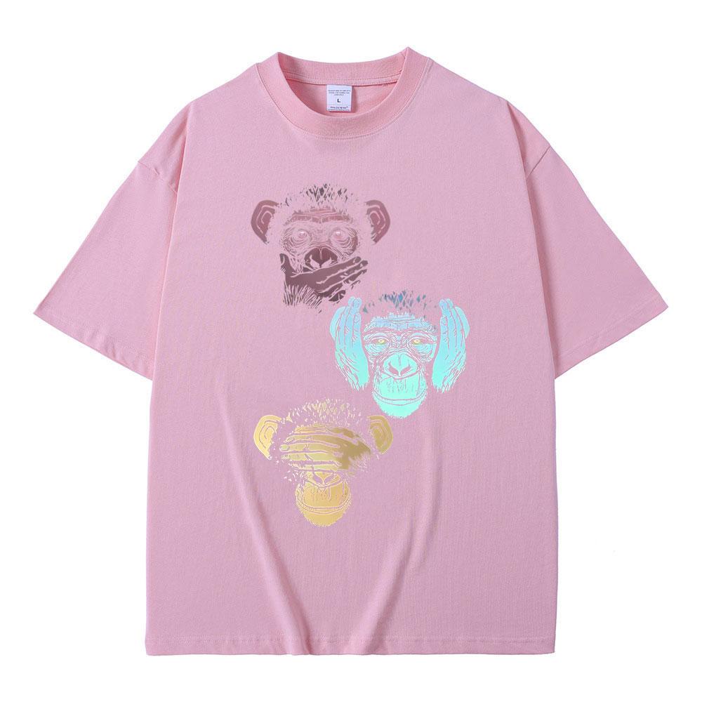 Funny Monkey Graphic Tshirts Men Women Casual Vintage Oversized Short Sleeve T Shirt Male Casual 100 Cotton Tshirt Streetwear