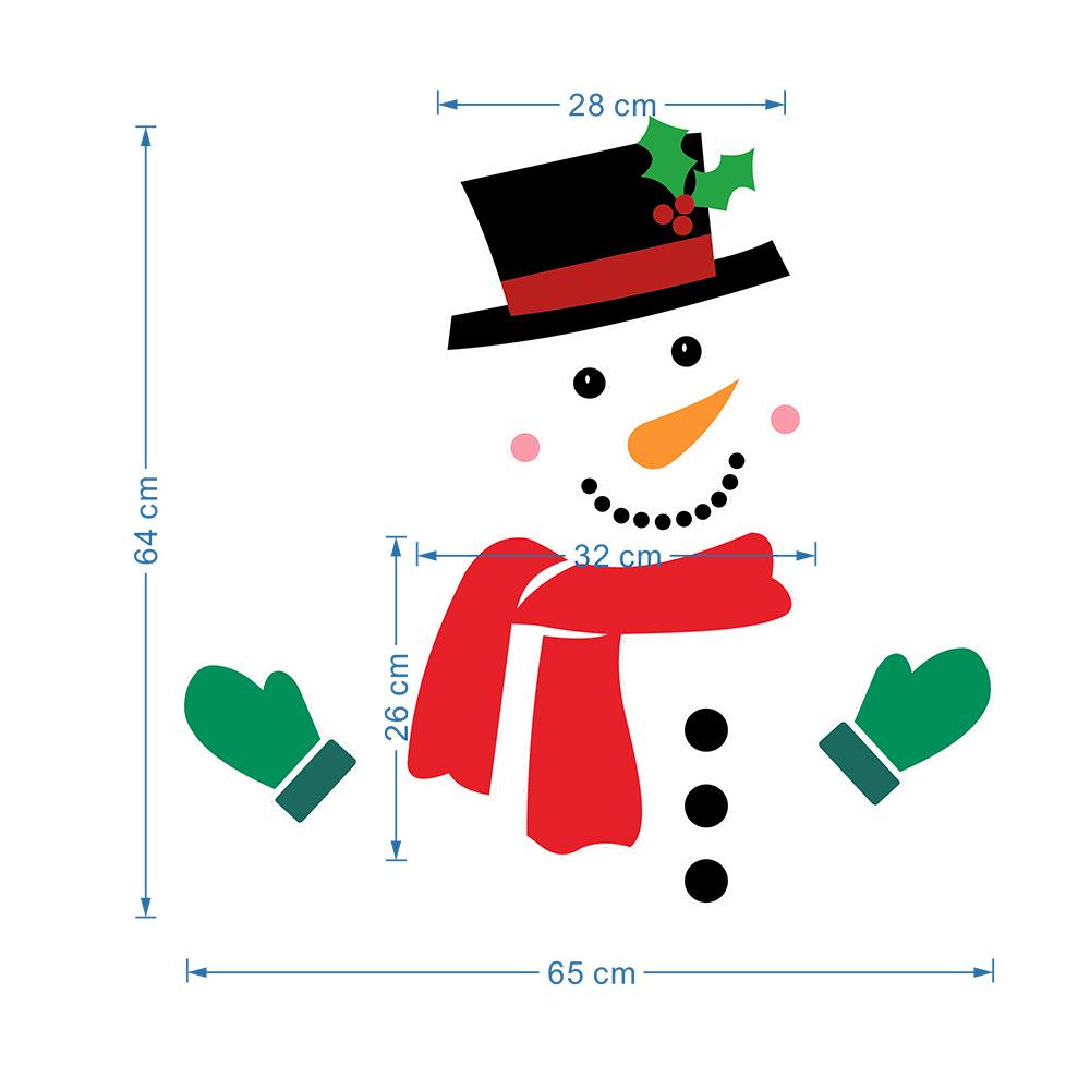 DIY Christmas Snowman Expression Magnetic Waterproof Sticker for Fridge, Garage Door, or Wall Decoration