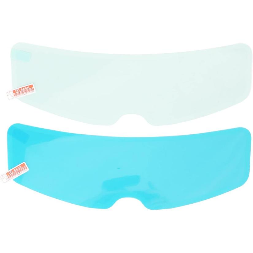 2 Set Motorcycle Rainproof Film, 9.6in Universal Rainproof Helmet Film Transparent Clear Motorcycle Helmet Anti Fog Film Interior Exterior Patch