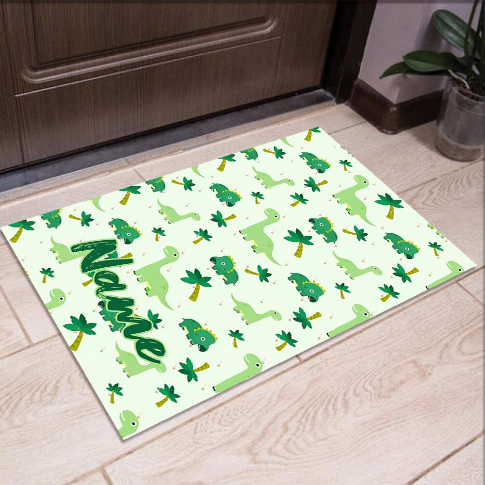 Custom Name Dinosaur Printed Carpet,Rug for Office Chair Living Room Bedroom Kitchen Room Decor Gifts.