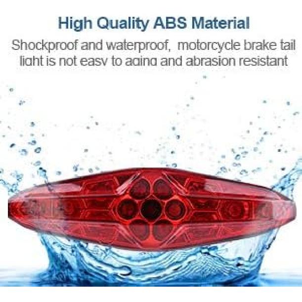 12V Universal 15 LED Motorcycle Rear Tail Light Brake Stop Running Tail Light ATV Dirt Bike (B)