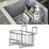 Svampställ för diskbänk Rostfritt stål Hängande avrinningsbricka Diskho För tvålbehållare Förvaring