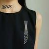 Exquisite Brooch Women Sparkling Faux Crystal Inlaid Pin Delicate Long