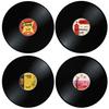 Sets de table - Aspect Disque Vinyle - PVC - Lot de 4 - Diamètre 37 cm