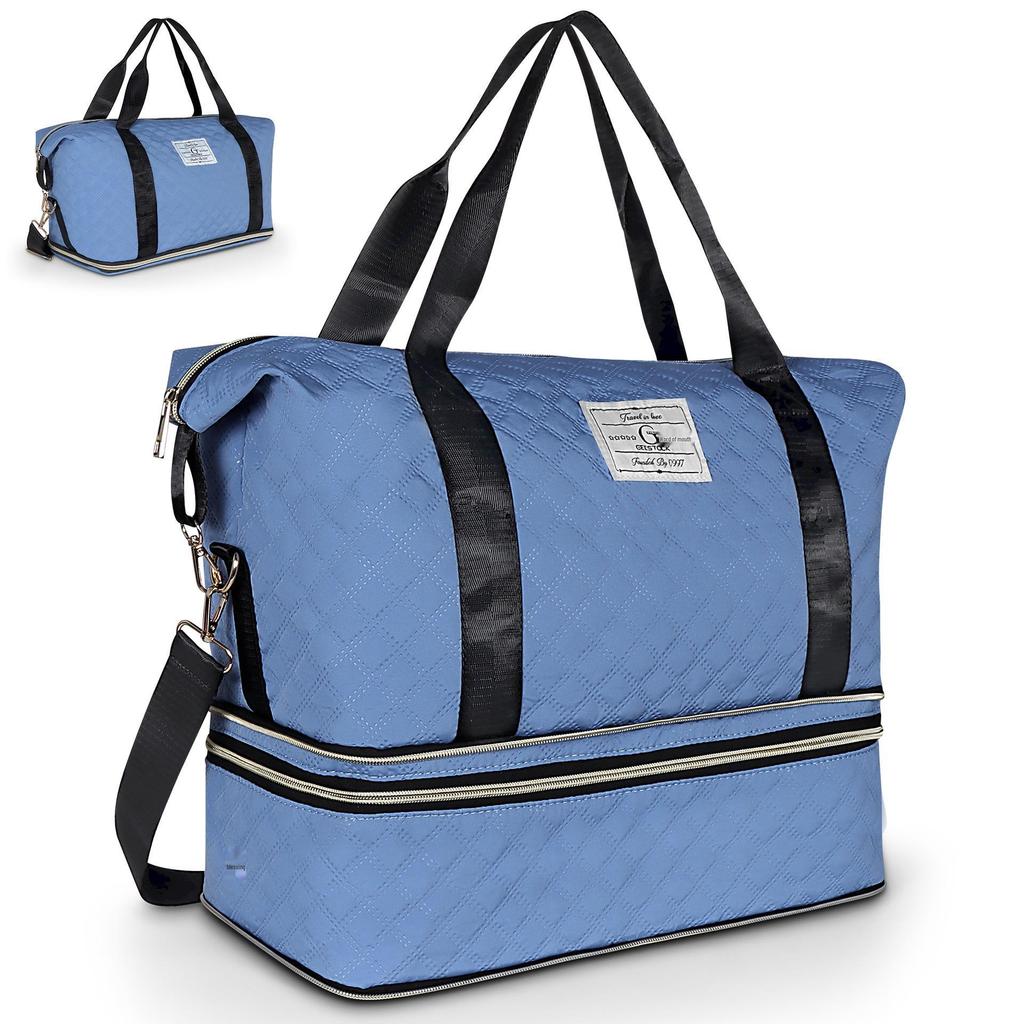 Korean Style Expandable Travel Bag - Large Capacity, Wet/Dry Separation, Sports & Student Carry-on