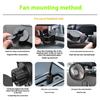 USB Powereds Car Seat Cooling Fan 3 Wind Modes ABS Blade Headrest USB Fan For Rear Passenger Comfort