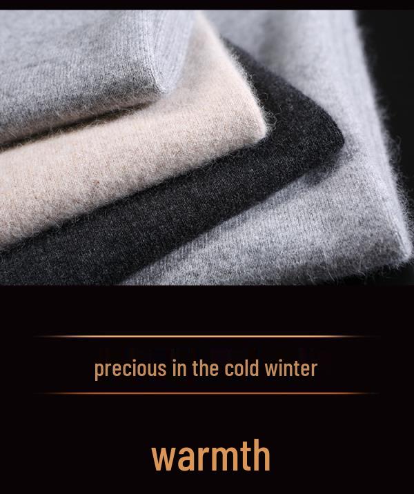 Ordos City Cashmere Pants: Unisex High-Waisted Slim Fit Thin Wool Base Layer for Winter