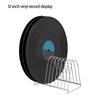 Vinyls Record Display Rack Metal Stand for 7 and 12 inches Albums with Ten Slots for Music Lovers and Home Organization