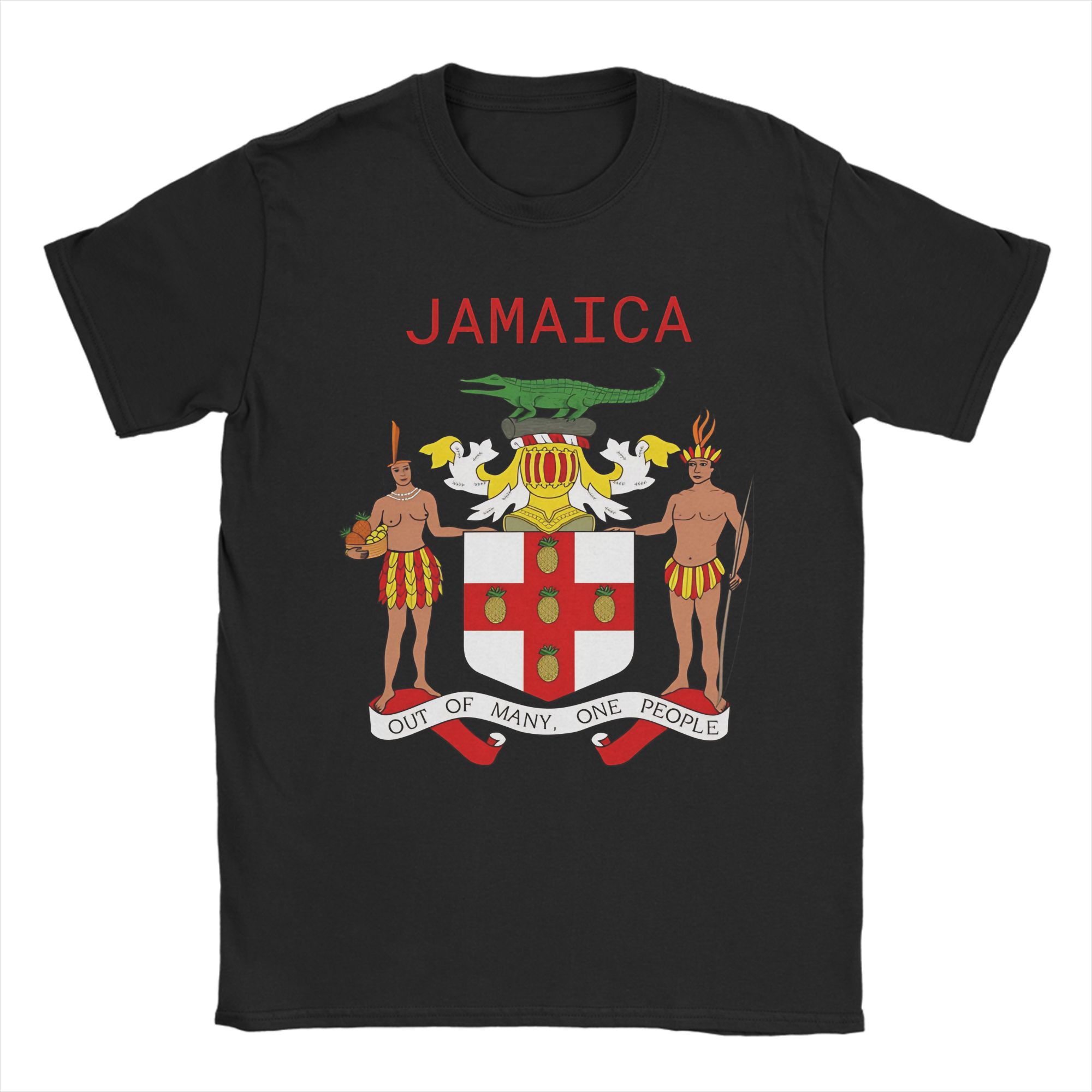 

Jamaica Coat Of Arms T-Shirt Fashion T Shirts Short Sleeve Y2K Basic Tshirt Summer Cotton 4XL 5XL 6XL Clothing 5XL різнокольоровий