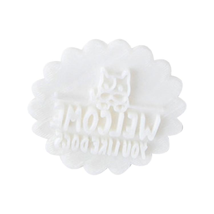 Plastic Biscuit Cutters Cookie Stamps Round Biscuit Stamps Gift for Baking Lover 1