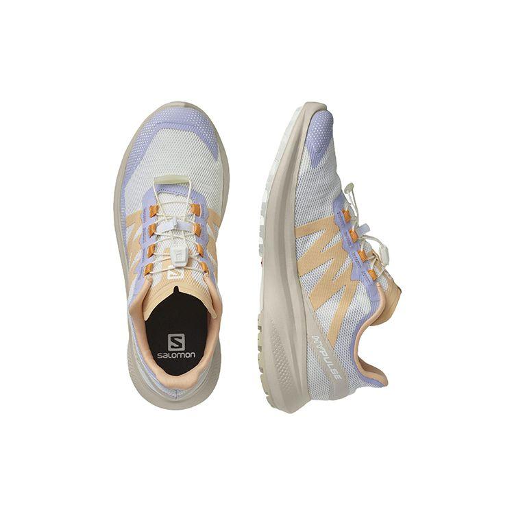 SALOMON Hypulse Durable Low-Top Running Shoes Women Sneakers White Purple Orange 415958