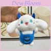 Adorable Plush Dog Keychain Soft Plushie Toy With Overalls Perfect For Gifts