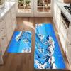 1PC Grashing surf  Pattern Kitchen Rug Non-Slip Door Mat Pop design Bathroom Rug Bath Mat Carpet for Home Sink Laundry Decor