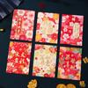 6Pcs/set Removable New Year Envelope Bag Cartooon New Year Red Packet  Blessing Gift