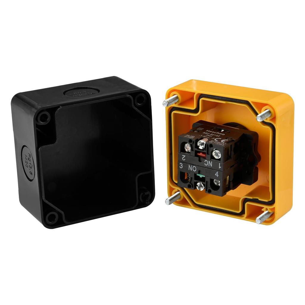 Heschen Rot Markierter Momentaner Not-Aus-Schalter, Drucktastenschalter, 660V 10A, Kasten mit NC