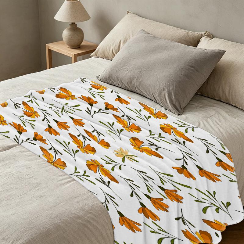 Soft Flannel Fleece Blanket Skin-friendly, Breathable, Lightweight Warmth, All Seasons Use, Ideal for Home, Office, Casual & Cozy Decor