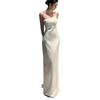 Satin Bandeau Hip Dress Female Slim Slim Heavy Work Sequins Celebrity Banquet Evening Dress Long Skirt