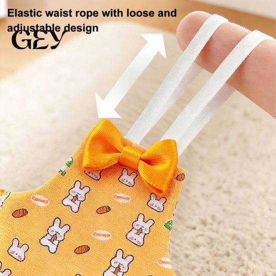 Parrot Hygiene Accessory Diaper, Cute Cartoon Print Bird Diaper with Bow, Soft Reusable Nappy Flight Suit for Cockatiels Lovebirds Budgerigars