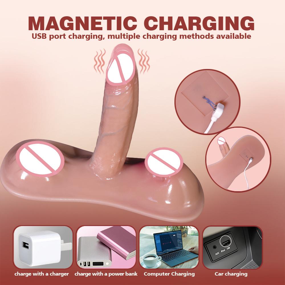 Retractable Vibrating Heating Wearable Female Masturbator