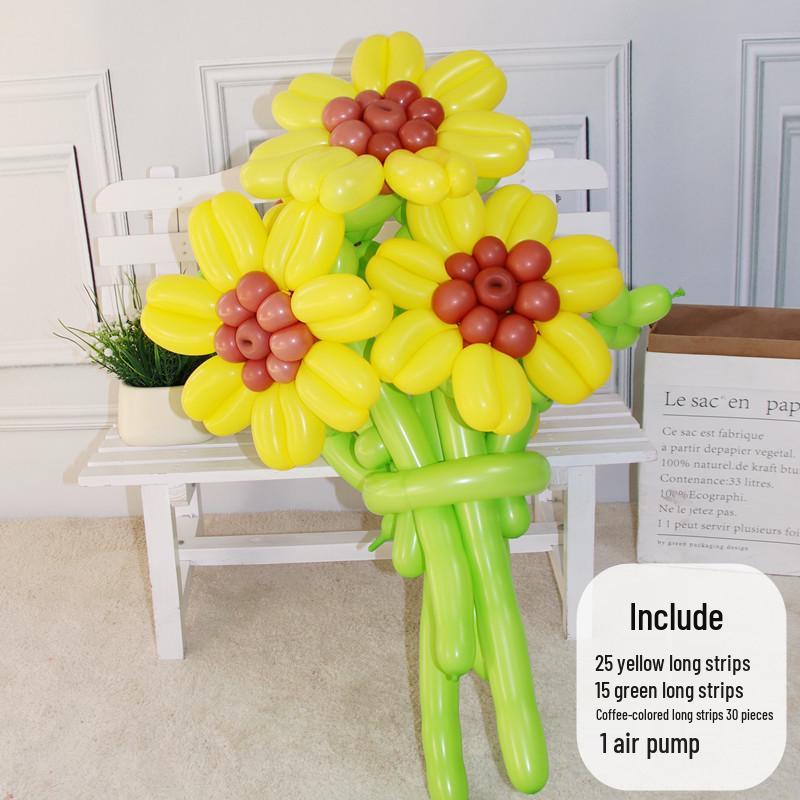 DIY Lily & Sunflower Balloon Kit: Wind Chime & Daisy Weaving