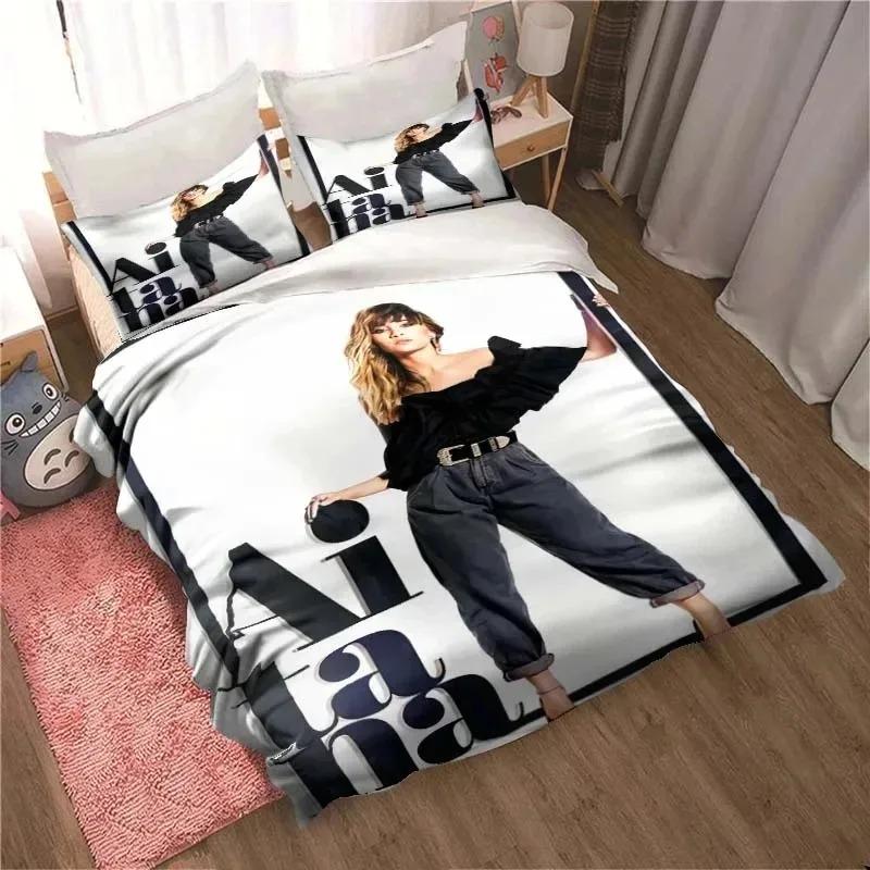 Heißer Verkauf Exquisites 3D Aitana Tapete Musikdruck Bettwäscheset Bettbezug Steppdecke Bett Erwachsener Jugend Mädchen Jungen Geschenk