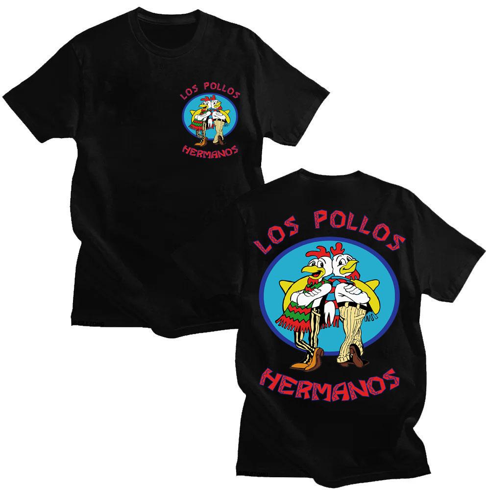 Сериал Во все тяжкие Los Pollos HerUnisexos Футболки Смешные Братья-Куры Унисекс Женская Футболка Популярная Уличная Одежда S