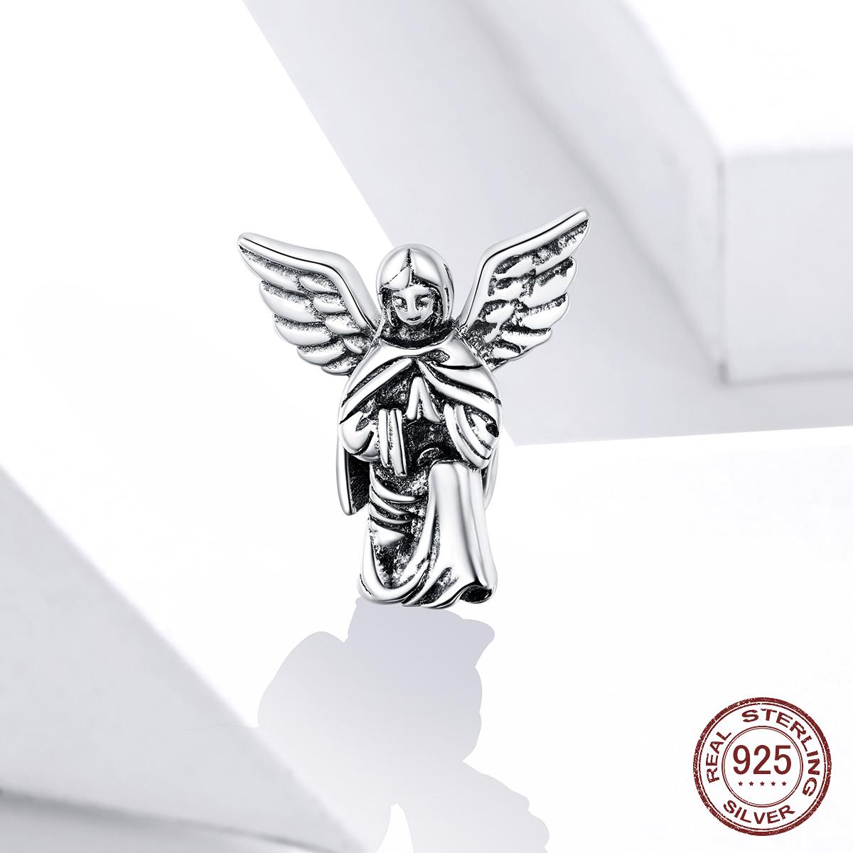 

925 стерлингового серебра Ангел желаний Оригинальный кулон Шарм для браслета или ожерелья Тонкий DIY Ювелирный браслет