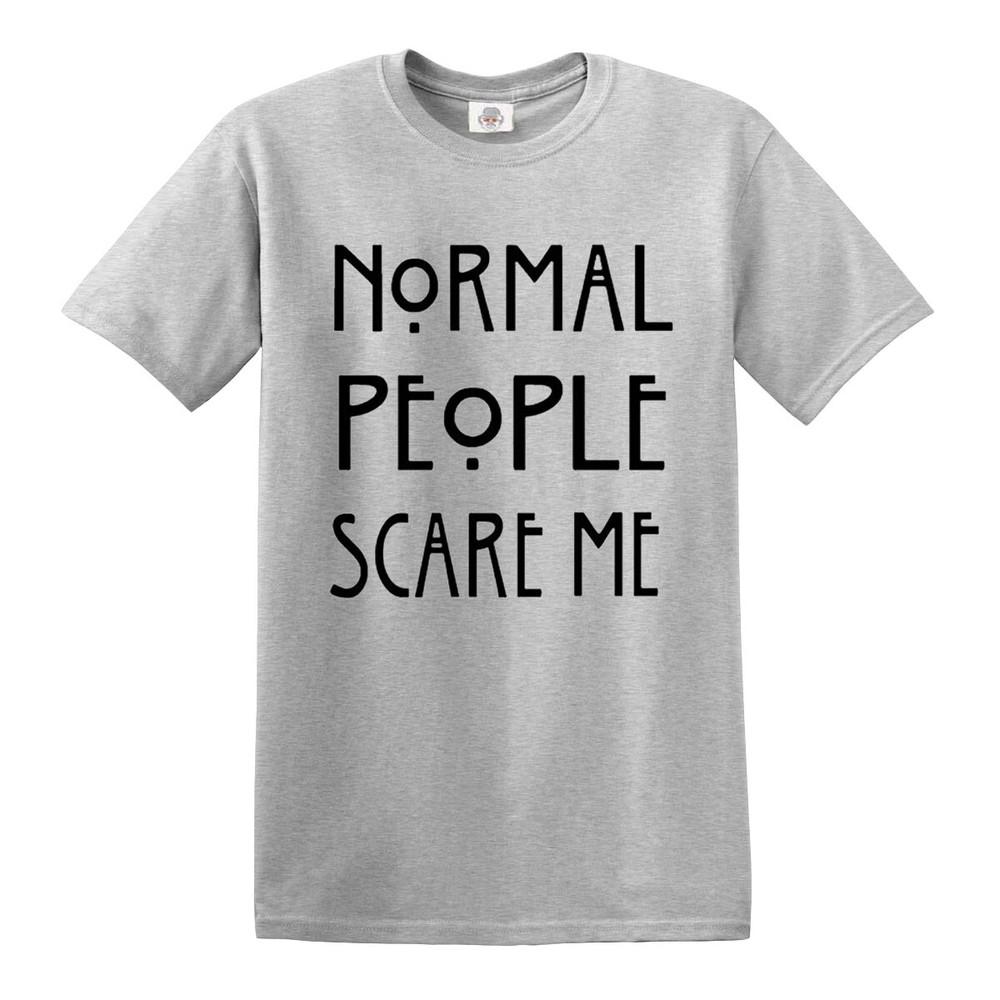 Normale Leute machen mir Angst T-Shirt lustig Goth Rock Punk Geschenk Neuheit Oberteil Tee