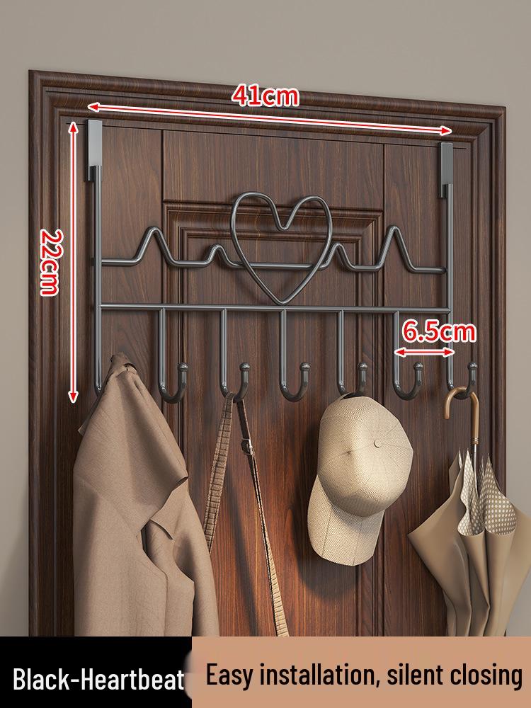 Punch-Free Over-the-Door Coat and Hat Rack - Bedroom & Kitchen Storage Solution