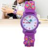 Waterproof Kid Cartoon Watch Cute Exquisite Pattern Children Wrist Watch GiftPurple