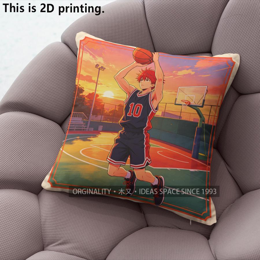 Anime Basketball Boy Throw Pillow Covers Pattern Cushion Cover Suitable for Sofa Bedroom Car Pillow Cover