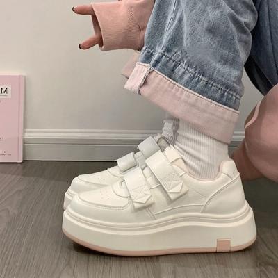 Chaussures pour femmes plateforme chaussures blanches printemps et été pâte nouveau polyvalent magique décontracté chaussures de skate