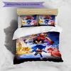 3pcs Sonic1 Design Cover Set - HD Printed Bedding with 1 Cover and 2 Pillowcases - Perfect for Home and Dorm Decor