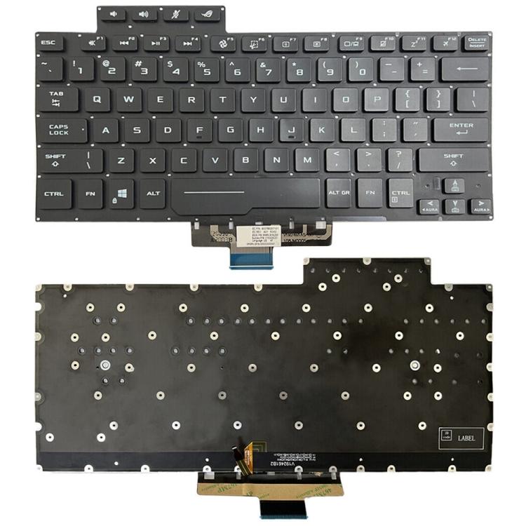 Клавиатура для ноутбука с подсветкой, американская версия For ASUS ROG G14 Zephyrus GA401 GA401I чёрный
