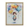 Girl with Balloons Girl with Balloons, 30X40 Cm, Unframed, Premium Canvas On Stretcher