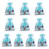 10 Pcs Christmas Drawstring Gift Bags Large Candy Cookie Wrapping Bags for Birthday Holiday Presents Xmas Party Supplies