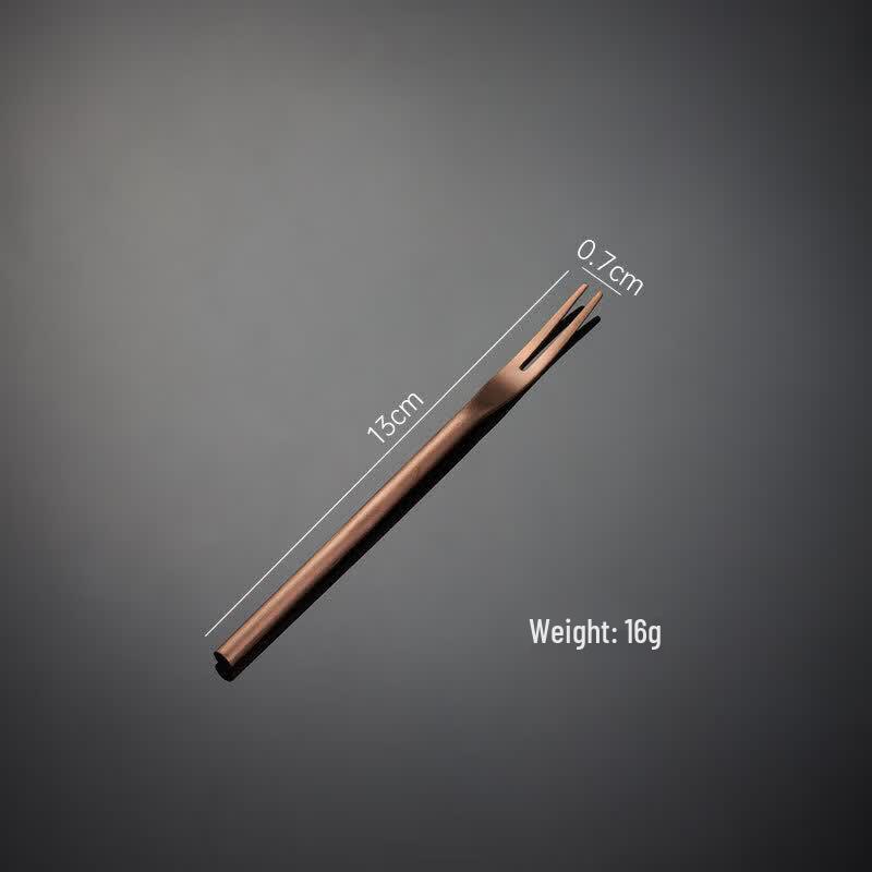 

Qianxing 304 Stainless Steel Japanese Style Rose Gold Dessert Forks, 13cm (Set of 10)