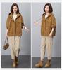 2024 Plus Size Hooded Trench Coat for Women - Loose Fit Spring & Autumn Workwear Jacket