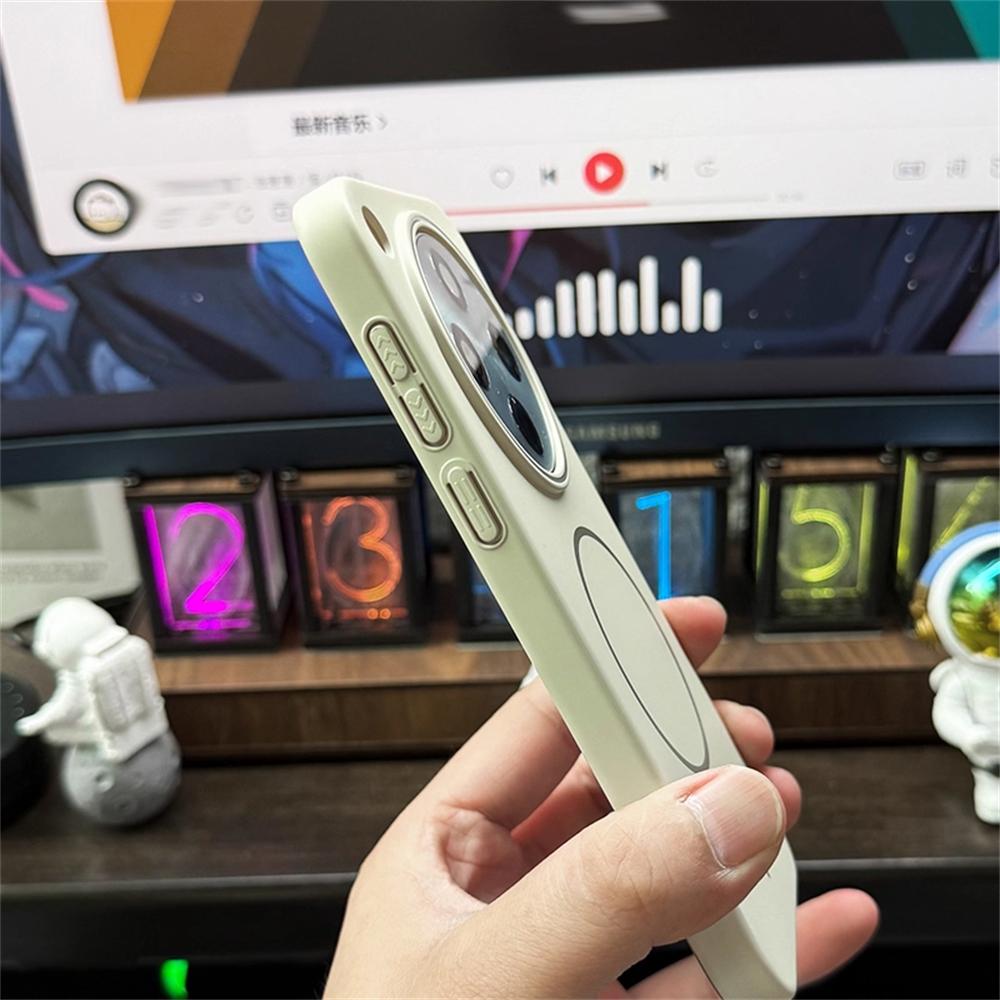 Slim Magnetic Wireless Charge Solid Color Cover For OPPO Find X7 Ultra X8 X8S Plus Case For OPPO Find X8Pro Hard PC Phone Case