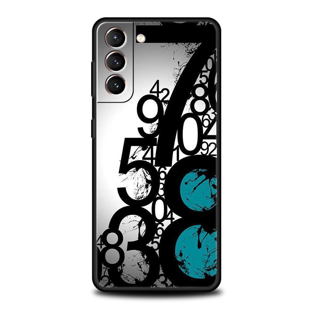 Number Pattern Phone Case for Samsung Galaxy S26 S25 S24 S23 S22 S20 S21 FE Ultra S25 Edge Plus 5G Soft TPU Cover Fundas Capas