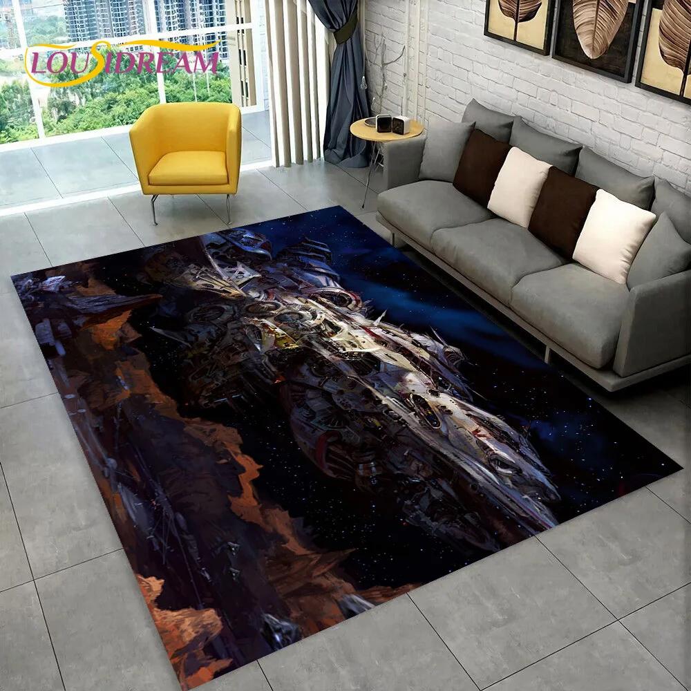 3D Spaceship Spacecraft UFO Cartoon Carpet Rug for Home Living Room Bedroom Sofa Doormat Decor,kids Area Rug Non-slip Floor Mat