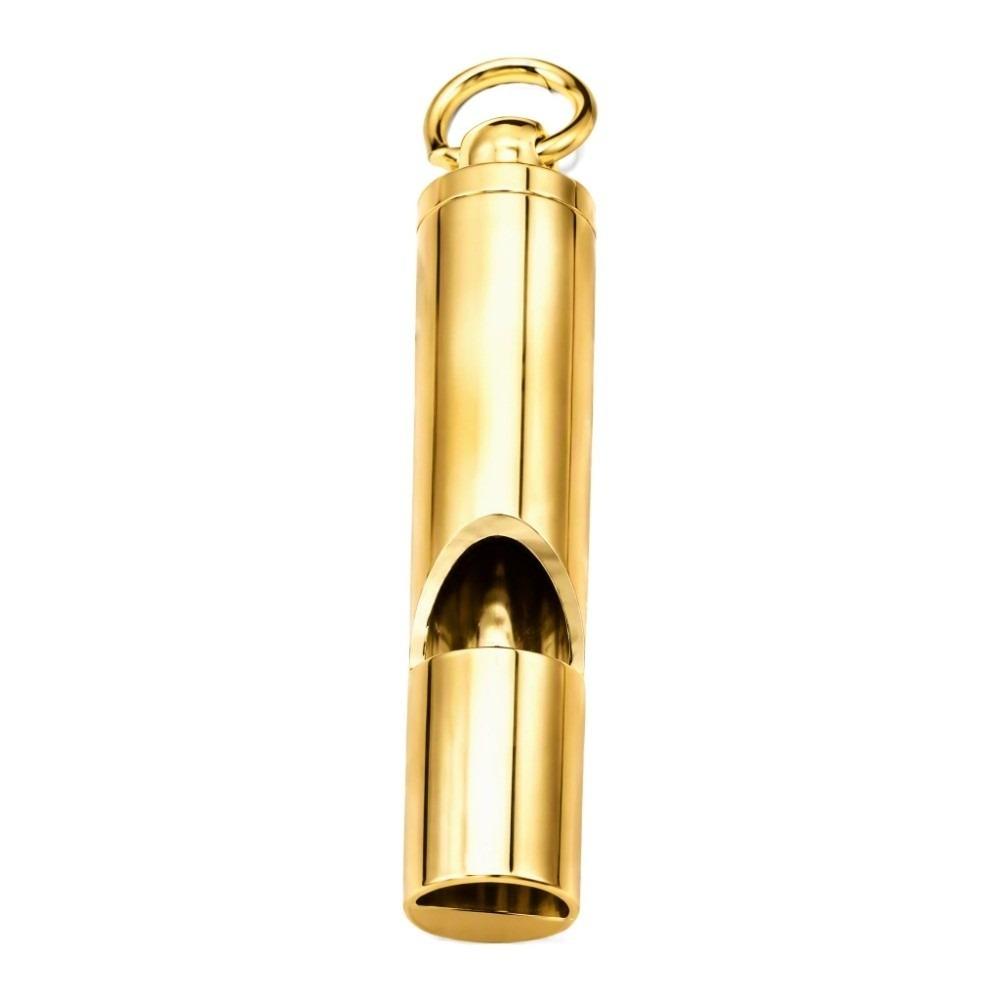 3pcs Brass Material Survival Whistle 125dB+ Loudness Emergency Whistle Sport Events