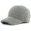 HT4928 Baseballkappe Gestrickte Weiche Kaninchenfellmütze Herbst Wintermütze für Männer Frauen Verstellbare Snapback-Kappe Männlich Weiblich Baseballmütze