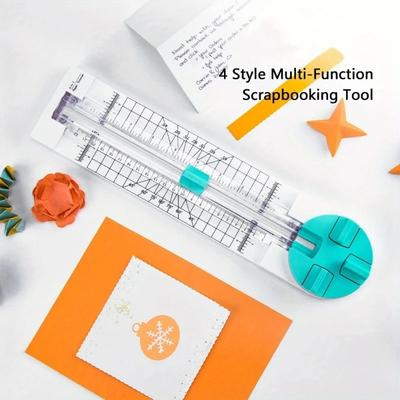 Mașină de tăiat hârtie multifuncțională Cutter rotativ de 360 ​​de grade pentru hârtie 4 ÎN 1 pentru instrumente de artă pentru carduri de tăiat manual