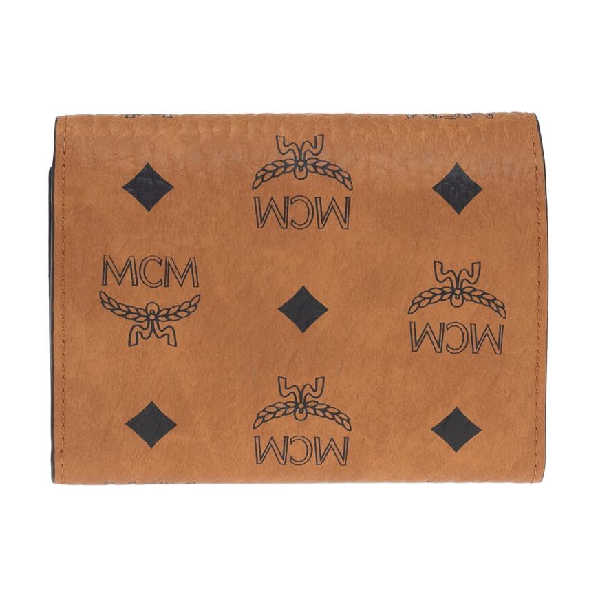 MCM Tracy Kurzes Leder Portemonnaie Damen Portemonnaie Braun Cognac MYSAAPA02CO001
