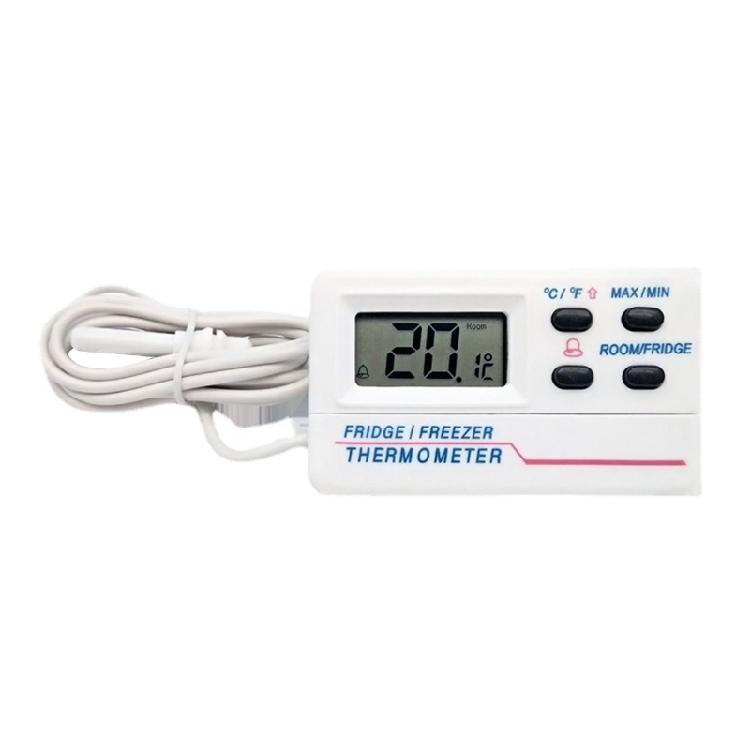LCD Digital Refrigerator Thermometer Indoor Outdoor Thermometer with 2 Sensor 1