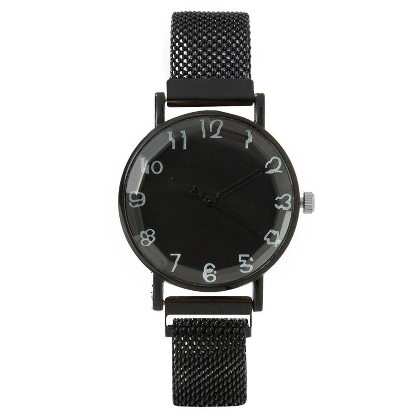 

Женские модные кожаные часы One Size чёрный