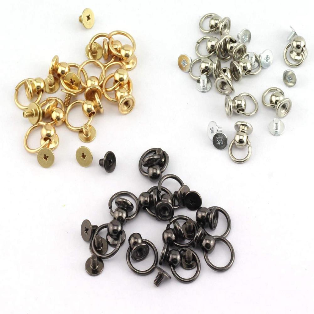 Shoe 10PCS Punk Choker Round Head Ring Spikes Screws Rivet Stud DIY Crafts